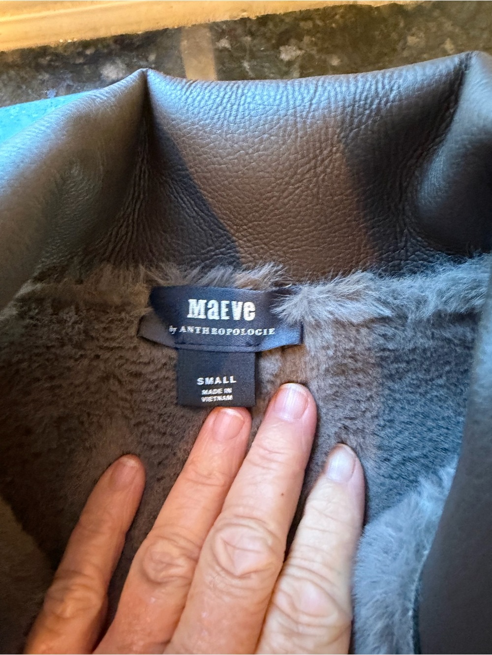 NWOT Anthropologie MAEVE Kerry Reversible Faux Fur/Shearling Long Coat. SZ S. - Picture 6 of 10
